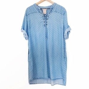 Philosophy 100% Tencel Lace Up Dress